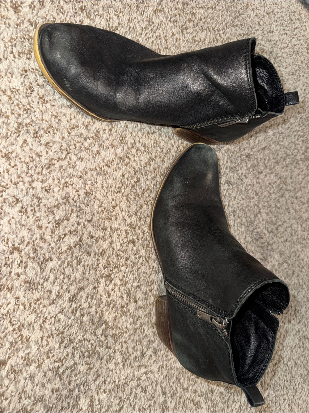 Women’s Black Leather Ankle Boots